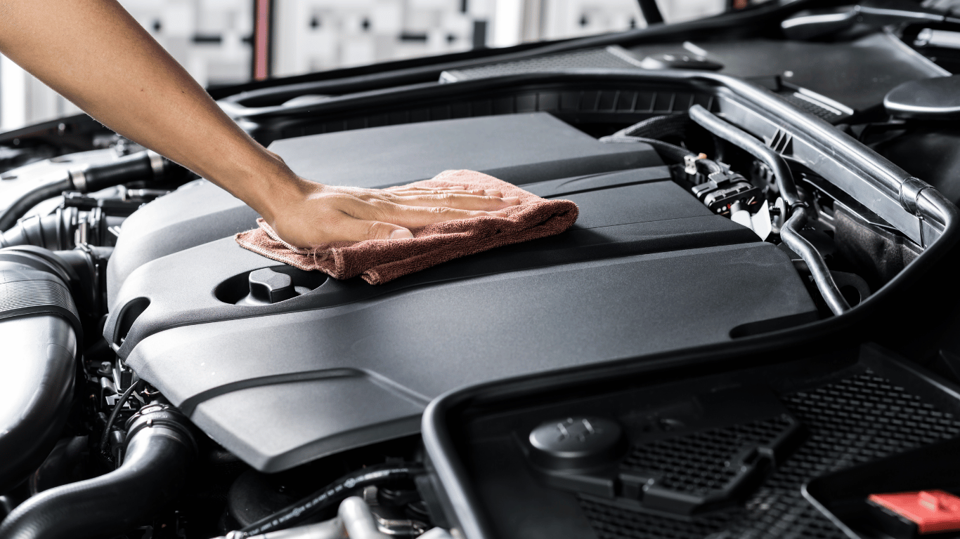 Cleaning a Car Engine